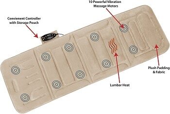 full body massage mat with remote