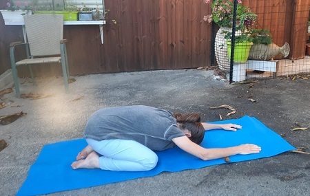 child pose yoga spine stretch