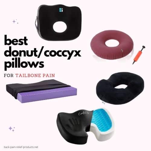 donut and coccyx pillows for tailbone pain