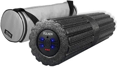 vulken vibrating foam roller - extra long for large muscle groups - with a pulsating mode