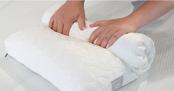 tempur cloud pillow - rolls up and returns to its original shape