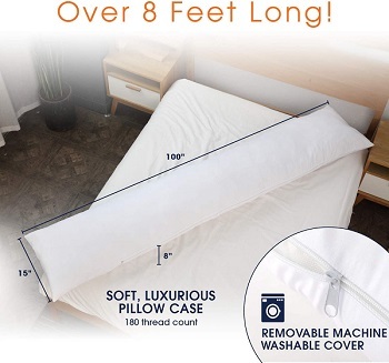 longest body pillow for bed