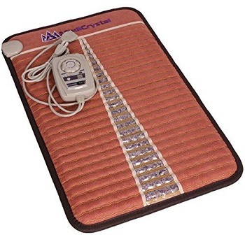 medicrystal amethyst infrared heat pad -with 6.5 pounds crushed Amethyst, temperatures up to 160°F, size 32" x 20"