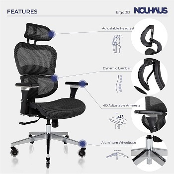 best chair for ankylosing spondylitis - adjustable ergonomic office chair