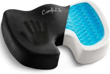 cooling gel foam coccyx seat cushion - ComfiLife Gel Enhanced Seat Cushion
