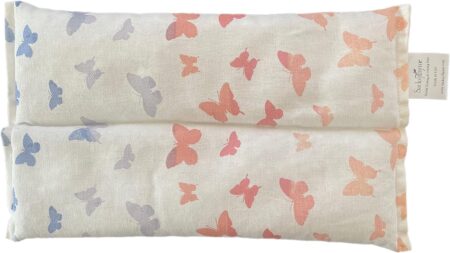 aromatherapy microwave heating pad for cramps filled with flaxseed and herbs