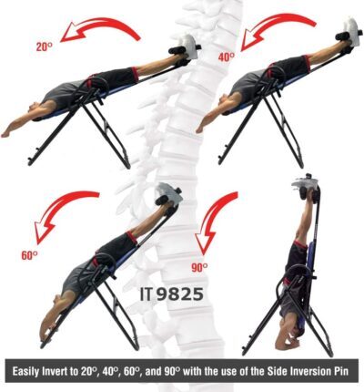 inversion table with lumbar support pillow