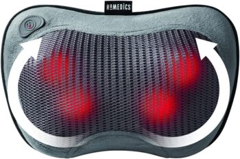 cordless rechargeable massage pillow by homedics - with 4 massgge nodes