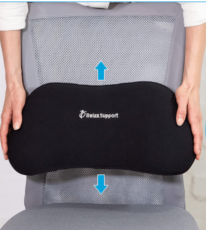 where to place a lumbar pillow on your office chair
