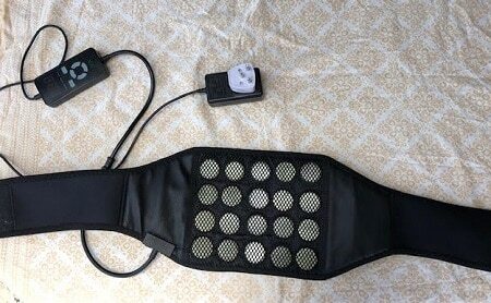 utk infrared heating belt for lower back pain - with 3 levels of massage, jade stones, and far infrared therapy