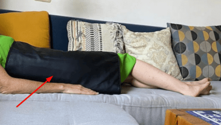 where to place a heating pad for constipation