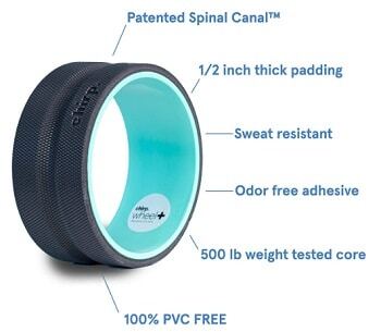 Chirp wheel+ best yoga wheel for back pain - supports up to 500 lbs. and lifetime waranty