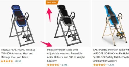 inversion tables on Amazon