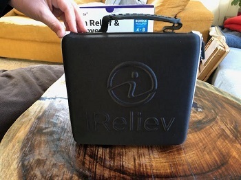 ireliev wireless TENS unit - comes with a lightweight yet sturdy carrying case