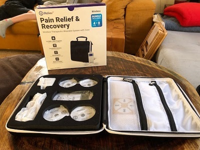 iReliev wireless TENS and EMS unit - with 2-4 pads, and 25 Intensity settings 