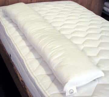 best organic body pillow - Holy Lamb Body Pillow - size 17" x 53", eco-grown wool filling and organic cotton Sateen cover
