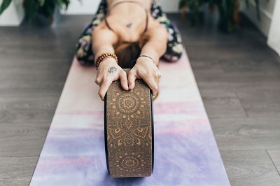 yoga wheel childs pose
