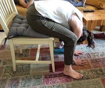 Seated Forward Fold Exercise demonstration (Best for Shoulder Pain)
