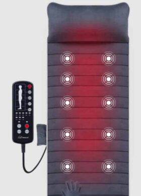 Snailax sl-363m Massage Mat with 10 vibrating rollers - best snailax model, with 6 heating pad areas and 30-minute running time