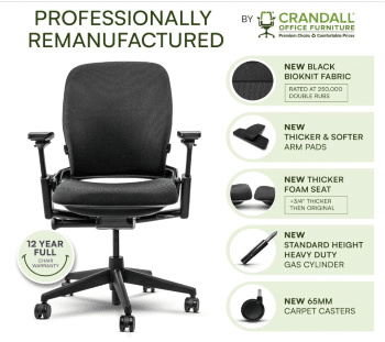 steelcase leap v2 remanuactured