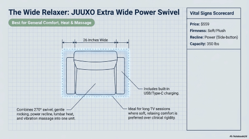 juuxo power recliner or back pain infographic