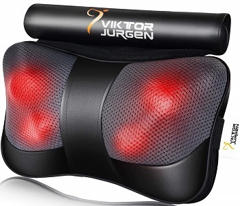 viktor jurgen neck and back massage pillow with heat